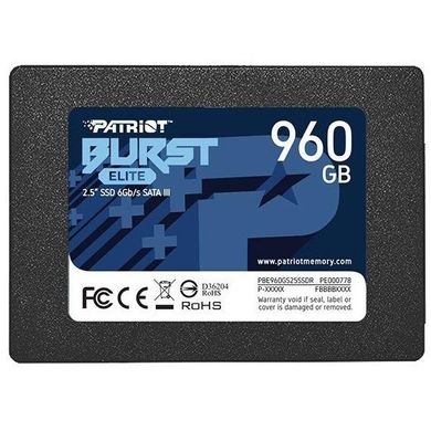 SSD накопичувач PATRIOT Burst Elite 960 GB (PBE960GS25SSDR) фото