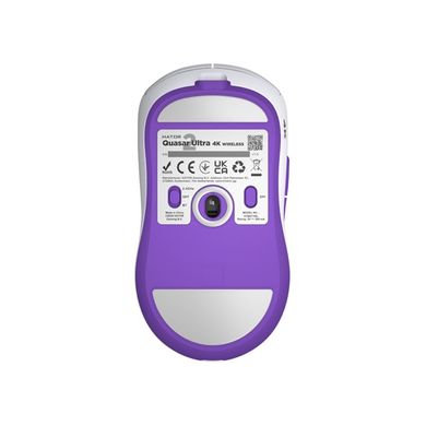 Миша комп'ютерна HATOR Quasar 2 Ultra 4K Wireless White/Lilac (HTM571WL) фото