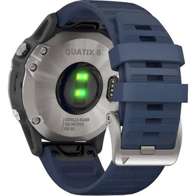 Смарт-часы Garmin Quatix 6 Gray with Captain Blue Band (010-02158-90/010-02158-91) фото
