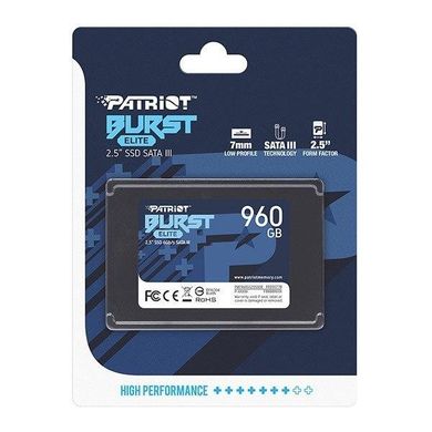 SSD накопитель PATRIOT Burst Elite 960 GB (PBE960GS25SSDR) фото