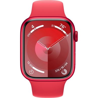 Смарт-часы Apple Watch Series 9 GPS 41mm PRODUCT RED Alu. Case w. PRODUCT RED Sport Band - S/M (MRXG3) фото