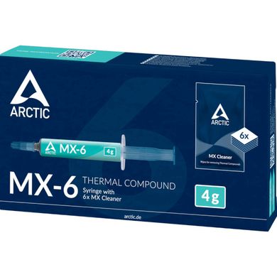 Термопаста Arctic MX-6 4g + 6x MX Cleaner (ACTCP00084A) фото