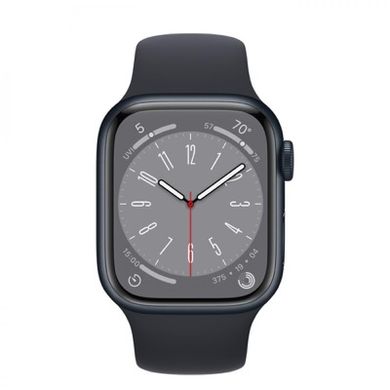 Смарт-часы Apple Watch Series 8 GPS 45mm Midnight Aluminum Case w. Midnight Sport Band - S/M (MNUJ3) фото