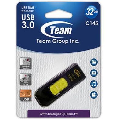 Flash память TEAM 32 GB C145 Yellow TC145332GY01 фото