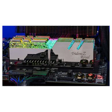 Оперативна пам'ять G.Skill 64GB (2x32GB) DDR4 3600MHz Trident Z Royal Silver (F4-3600C18D-64GTRS) фото
