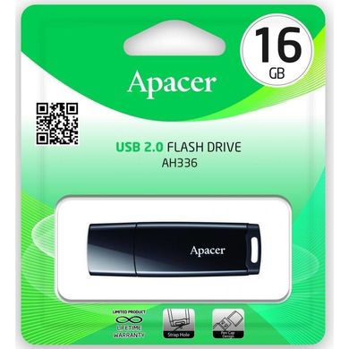 Flash память Apacer 16 GB AH336 Black (AP16GAH336B-1) фото