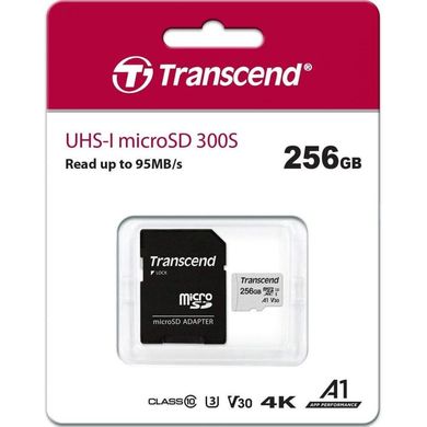 Карта пам'яті Transcend 256 GB microSDXC UHS-I U3 300S TS256GUSD300S-A фото