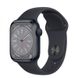 Apple Watch Series 8 GPS 45mm Midnight Aluminum Case w. Midnight Sport Band - S/M (MNUJ3)