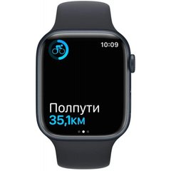 Смарт-часы Apple Watch Series 7 GPS 45mm Midnight Aluminum Case With Midnight Sport Band (MKN53) фото