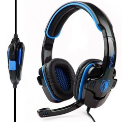 Наушники Sades SA-708 Stereo Gaming Headphone/Headset with Microphone Black/Blue (SA708-B-BL) фото