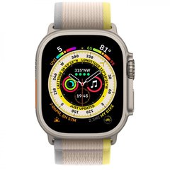 Смарт-часы Apple Watch Ultra GPS + Cellular 49mm Titanium Case with Yellow/Beige Trail Loop - S/M (MNHD3/MNHK3) фото