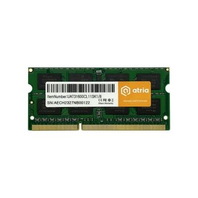 Оперативна пам'ять ATRIA 8Gb DDR3 1600MHz sodimm (UAT31600CL11SK1/8) фото