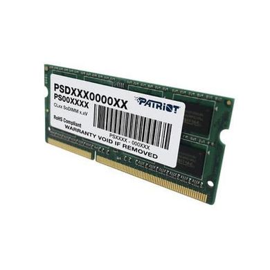 Оперативна пам'ять PATRIOT 8 GB SO-DIMM DDR3L 1600 MHz (PSD38G1600L2S) фото