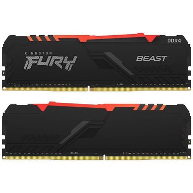 Оперативная память Kingston FURY 64 GB (2x32GB) DDR4 2666 MHz Beast RGB (KF426C16BBAK2/64) фото