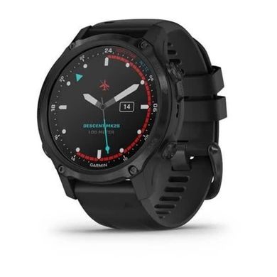 Смарт-часы Garmin Descent Mk2S Carbon Grey with Black Silicone Band (010-02403-04) фото