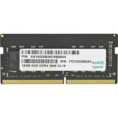 Оперативна пам'ять APACER SO-DIMM DDR4 2666MHz 16GB (AS16GGB26CRBBGH) фото