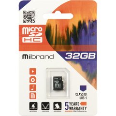 Карта пам'яті Mibrand 32 GB microSDHC Class 10 UHS-I MICDHU1/32GB фото