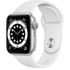Смарт-часы Apple Watch Series 6 GPS 40mm Silver Aluminum Case w. White Sport B. (MG283) фото