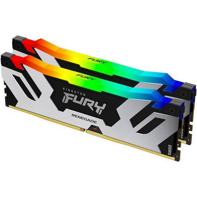 Оперативная память Kingston Fury DDR5 96GB 2x48GB 6000MHz Renegade RGB Silver (KF560C32RSAK2-96) фото