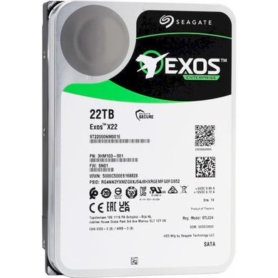 Жесткий диск Seagate Exos X22 22 TB (ST22000NM001E) фото