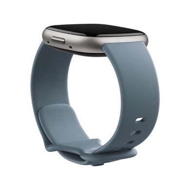 Смарт-годинник Fitbit Versa 4 Waterfall Blue/Platinum (FB523SRAG) фото
