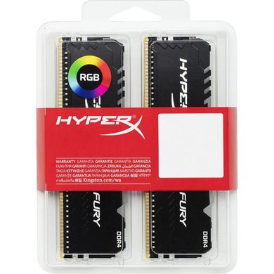 Оперативна пам'ять HyperX 16 GB (2x8GB) DDR4 3600 MHz Fury RGB (HX436C17FB3AK2/16) фото
