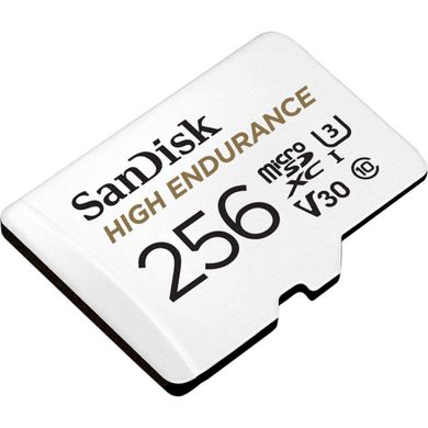 Карта пам'яті SanDisk 256 GB microSDXC High Endurance UHS-I U3 V30 + SD adapter SDSQQNR-256G-GN6IA фото