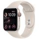 Apple Watch SE 44mm GPS+ Cellular Starlight Aluminum Case with Starlight Sport Band S/M (MNTW3)