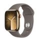 Apple Watch Series 9 GPS + Cellular 41mm Gold S. Steel Case w. Clay Sport Band - M/L (MRJ63)