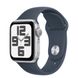 Apple Watch SE 2 GPS 40mm Silver Aluminium Case with Storm Blue Sport Band M/L (MRE23)