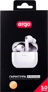 Навушники TWS Ergo BS-700 Sticks 2 White фото