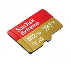 Карта пам'яті SanDisk 512 GB microSDXC UHS-I U3 V30 A2 Extreme (SDSQXAV-512G-GN6MN) фото