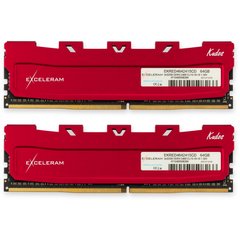 Оперативная память Exceleram 64 GB (2x32GB) DDR4 2400 MHz Red Kudos (EKRED4642415CD) фото