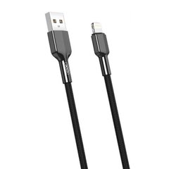 Кабель USB XO Lightning NB182 Zinc Alloy 2.4A 1.0m Black фото