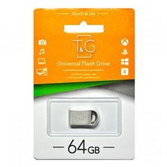 Flash память T&G 64GB Metal Series USB 2.0 Silver (TG107-64G) фото