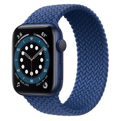 Смарт-часы Apple Watch Series 6 GPS 44mm Blue Aluminium Case with Atlantic Blue Braided Solo Loop (M02G3) фото