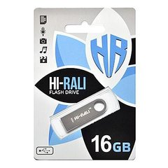 Flash пам'ять Hi-Rali 16 GB Shuttle series Silver (HI-16GBSHSL) фото