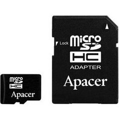Карты памяти Apacer 16 GB microSDHC Class 10 UHS-I + SD adapter AP16GMCSH10U1-R