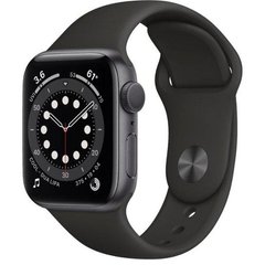 Смарт-годинник Apple Watch Series 6 GPS 40mm Space Gray Aluminum Case w. Black Sport B. (MG133) фото