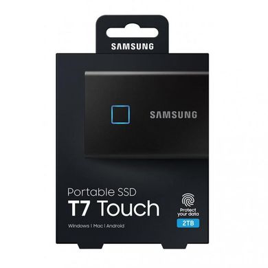SSD накопитель Samsung T7 Touch 2 TB Black (MU-PC2T0K/WW) фото