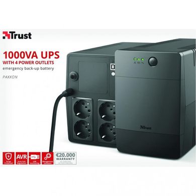 ДБЖ Trust Paxxon 1000VA UPS 4 Outlets (23504_TRUST) фото