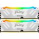 Kingston FURY 32 GB (2x16GB) DDR5 7200 MHz Renegade Silver/White RGB (KF572C38RWAK2-32) подробные фото товара