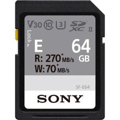 Карта памяти Sony 64 GB SDXC UHS-II U3 V60 SFE64.ET4 фото