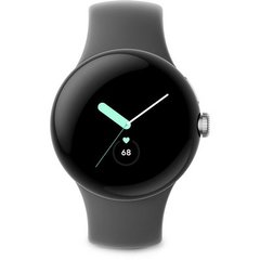 Смарт-часы Google Pixel Watch LTE Polished Silver Case/Charcoal Active Band фото