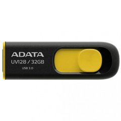 Flash память ADATA 32 GB UV128 Black-Yellow USB 3.0 (AUV128-32G-RBY) фото