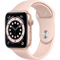 Смарт-часы Apple Watch Series 6 GPS 44mm Gold Aluminum Case w. Pink Sand Sport B. (M00E3) фото