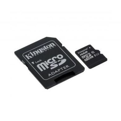 Карта памяти Kingston 16 GB microSDHC Class 10 UHS-I Canvas Select Plus + SD Adapter SDCS2/16GB фото