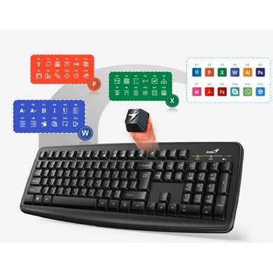 Комплект (клавіатура+миша) Genius Smart KM-8100 Black Ukr (31340004410) фото