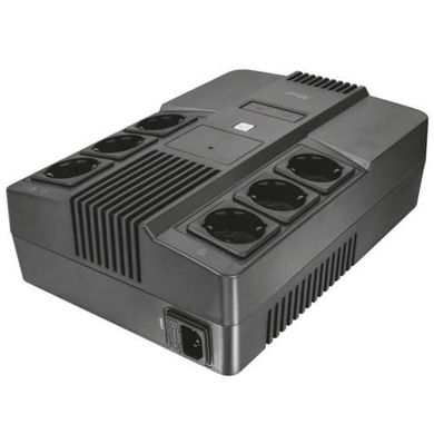 ДБЖ Trust Maxxon 800VA UPS with 6 standard wall power outlets BLACK 23326 фото