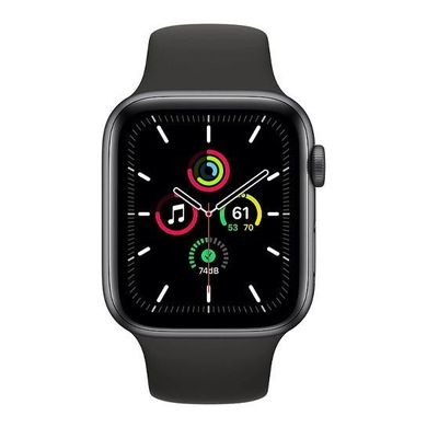 Смарт-часы Apple Watch SE GPS 44mm Space Gray Aluminum Case w. Deep Navy Sport B. (MYE32) фото